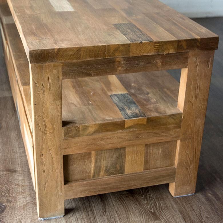 テレビボード テレビ台 おしゃれ 天然木製 収納 モザイクパターン avラック オーディオラック 収納家具 引き出し ウッド キャビネット 91158 | ブランド登録なし | 07