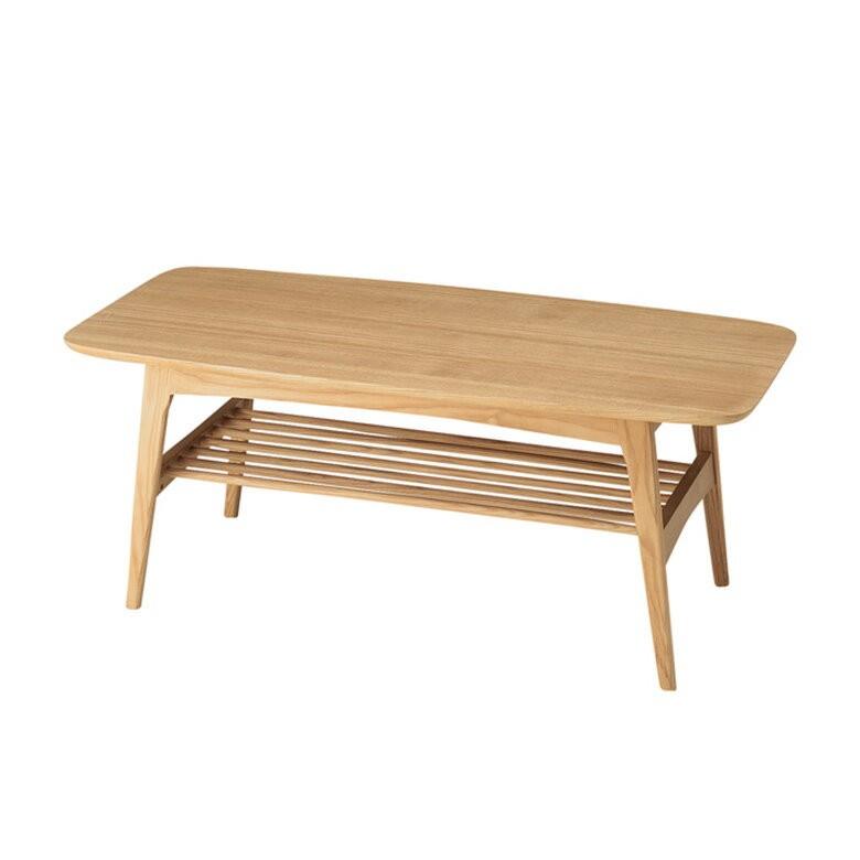 センターテーブル おしゃれ ローテーブル 天然木 アッシュ リビングテーブル マガジンラック 収納付き 北欧 カフェ コーヒーテーブル 91159 | ブランド登録なし | 09