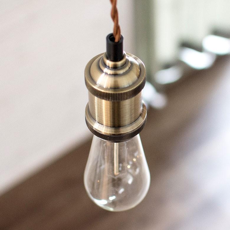 ペンダントライト エジソン電球付 照明 おしゃれ インダストリアル アンティーク調 天然木 リビング ダイニング キッチン レトロ 1灯 カフェ風 照明器具 91161 | ブランド登録なし | 09