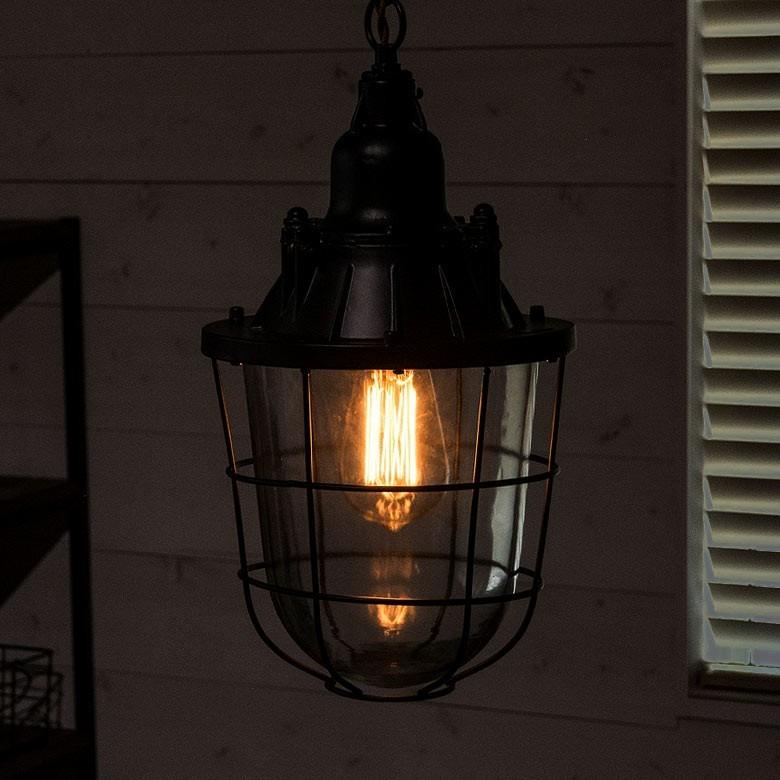 ペンダントライト エジソン電球付き マリン 照明 船舶 照明 ライト ビーチハウス シーリングライト インダストリアル ダイニング レトロ 1灯 カフェ風 91163 | ブランド登録なし