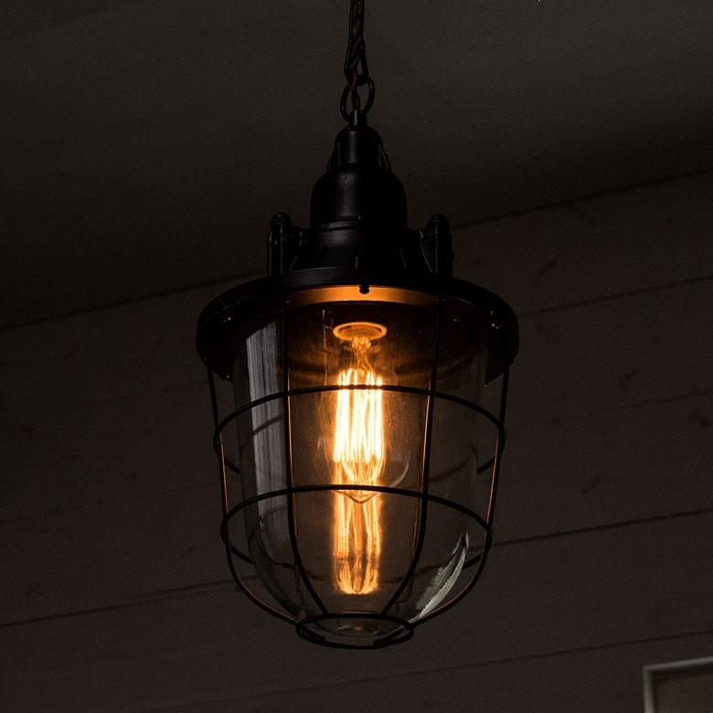 ペンダントライト エジソン電球付き マリン 照明 船舶 照明 ライト ビーチハウス シーリングライト インダストリアル ダイニング レトロ 1灯 カフェ風 91163 | ブランド登録なし | 07