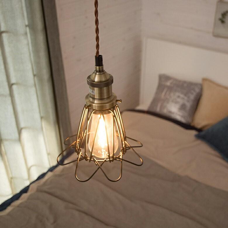 ペンダントライト エジソン電球付 フラワー 照明 おしゃれ インダストリアル アンティーク調 ヴィンテージ リビング ダイニング キッチン レトロ 1灯 91165 | ブランド登録なし | 05