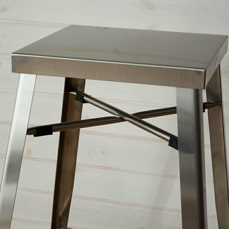 ハイスツール カウンタチェア キッチンチェア ダイニングチェア おしゃれ スツール ステンレス 四角 スクエア型 キッチン 台所 91167 | ブランド登録なし | 07