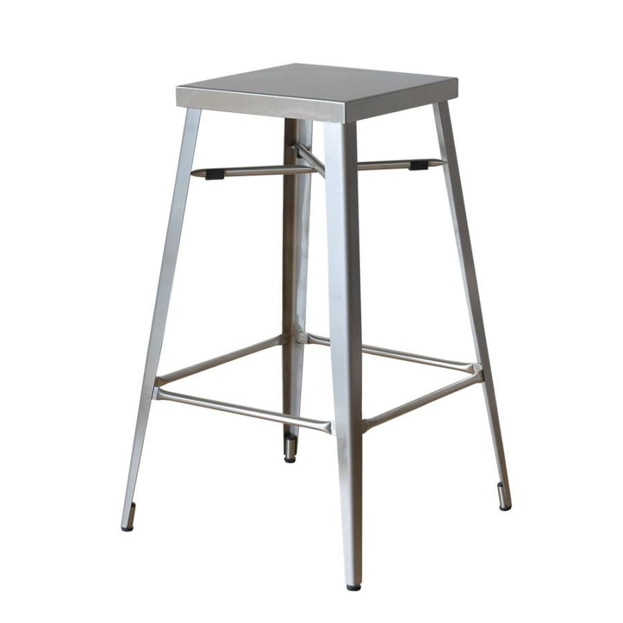 ハイスツール カウンタチェア キッチンチェア ダイニングチェア おしゃれ スツール ステンレス 四角 スクエア型 キッチン 台所 91167 | ブランド登録なし | 09