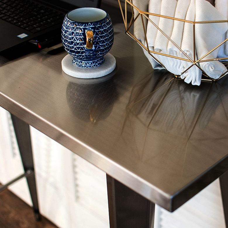 カウンターテーブル キッチンテーブル ダイニングテーブル おしゃれ ハイスツール ステンレス 四角 スクエア型 キッチン 台所 91169 | ブランド登録なし | 03