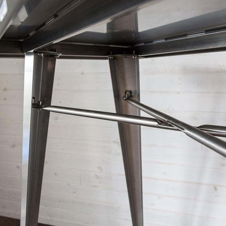 カウンターテーブル キッチンテーブル ダイニングテーブル おしゃれ ハイスツール ステンレス 四角 スクエア型 キッチン 台所 91169 | ブランド登録なし | 05