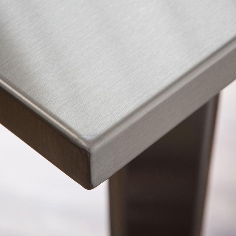 カウンターテーブル キッチンテーブル ダイニングテーブル おしゃれ ハイスツール ステンレス 四角 スクエア型 キッチン 台所 91169 | ブランド登録なし | 08