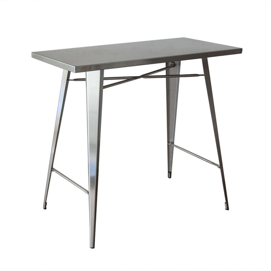 カウンターテーブル キッチンテーブル ダイニングテーブル おしゃれ ハイスツール ステンレス 四角 スクエア型 キッチン 台所 91169 | ブランド登録なし | 09