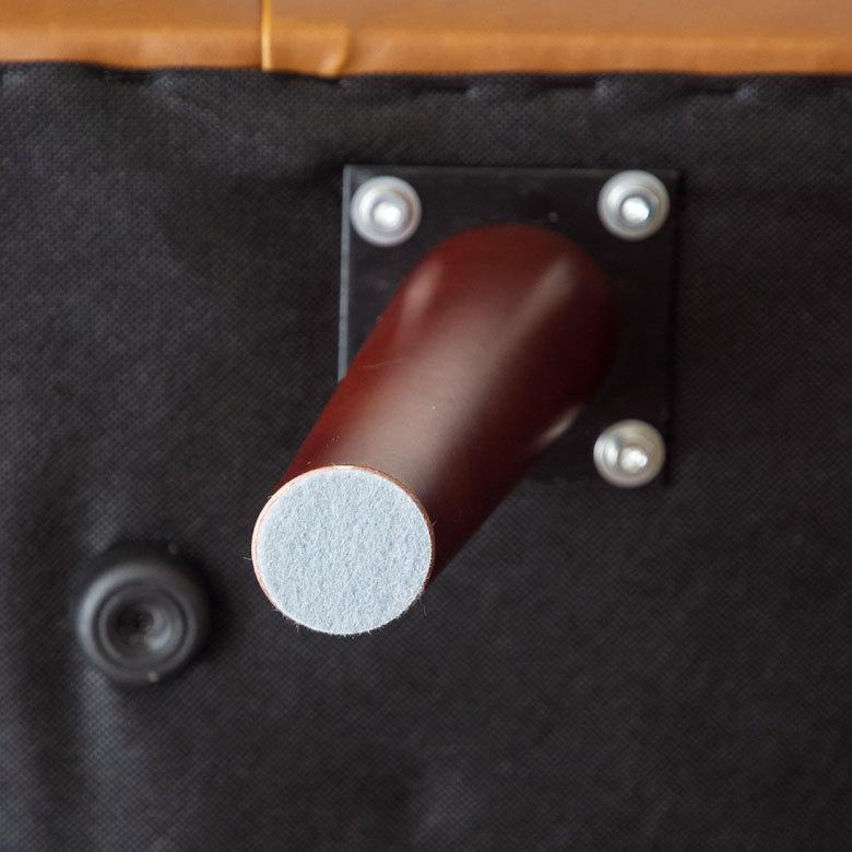 ソファ 2人掛けソファー 脚付き  合皮 レザー ポケットコイル ブラウン 茶  ローソファ ロータイプ リビング ダイニング  ヴィンテージ 合成皮革 91171 | ブランド登録なし | 09