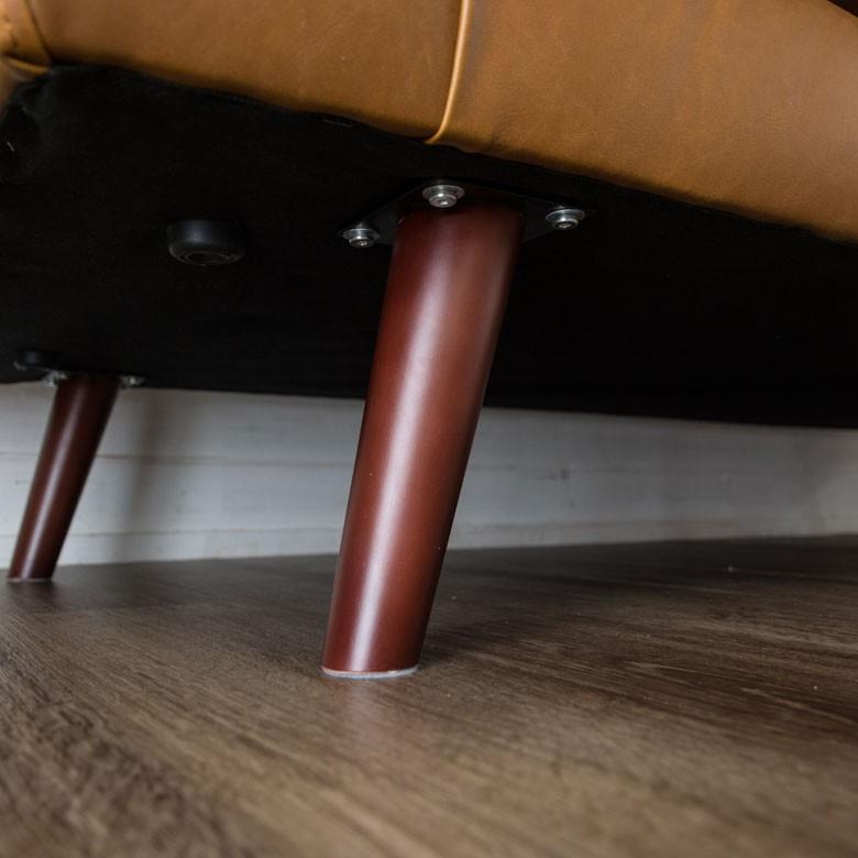 ソファ 3人掛け 肘掛け ひじ掛け アームソファ ローソファ 肘置き付き ソフトレザー ブラウン ヴインテージ 北欧 モダン シンプル 91172 | ブランド登録なし | 12