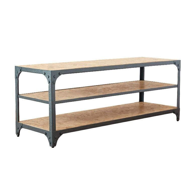 テレビボード テレビ台 収納棚 オープンラック ヴィンテージ 木製 スチール テレビ台 ローボード スチールラック ｔｖボード おしゃれ 収納 ラック 91175 | ブランド登録なし | 09