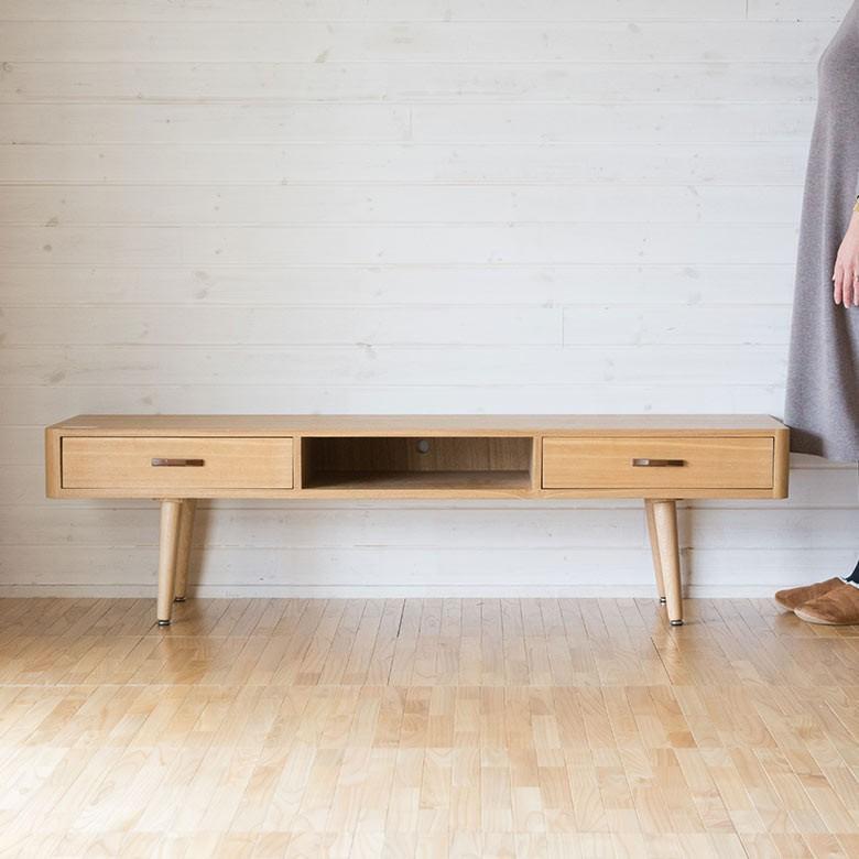 テレビボード テレビ台 ローボード おしゃれ 天然木 収納 avラック 150 オーディオラック 収納家具 引き出し ウッド キャビネット 脚付き 91176 | ブランド登録なし | 12