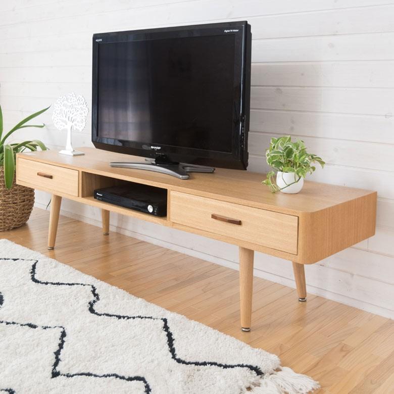 テレビボード テレビ台 ローボード おしゃれ 天然木 収納 avラック 150 オーディオラック 収納家具 引き出し ウッド キャビネット 脚付き 91176 | ブランド登録なし | 04