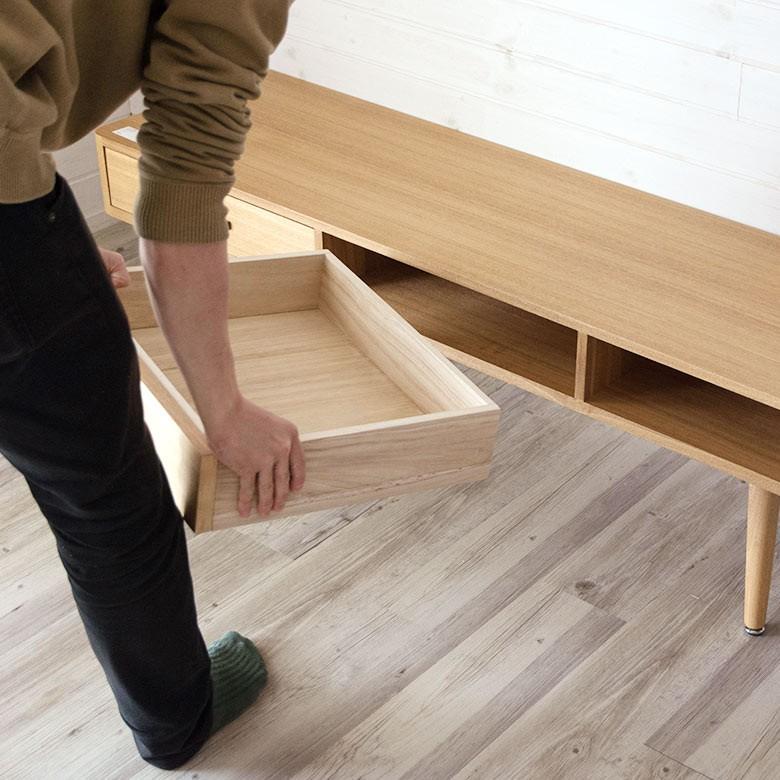 テレビボード テレビ台 ローボード おしゃれ 天然木 収納 avラック 150 オーディオラック 収納家具 引き出し ウッド キャビネット 脚付き 91176 | ブランド登録なし | 06