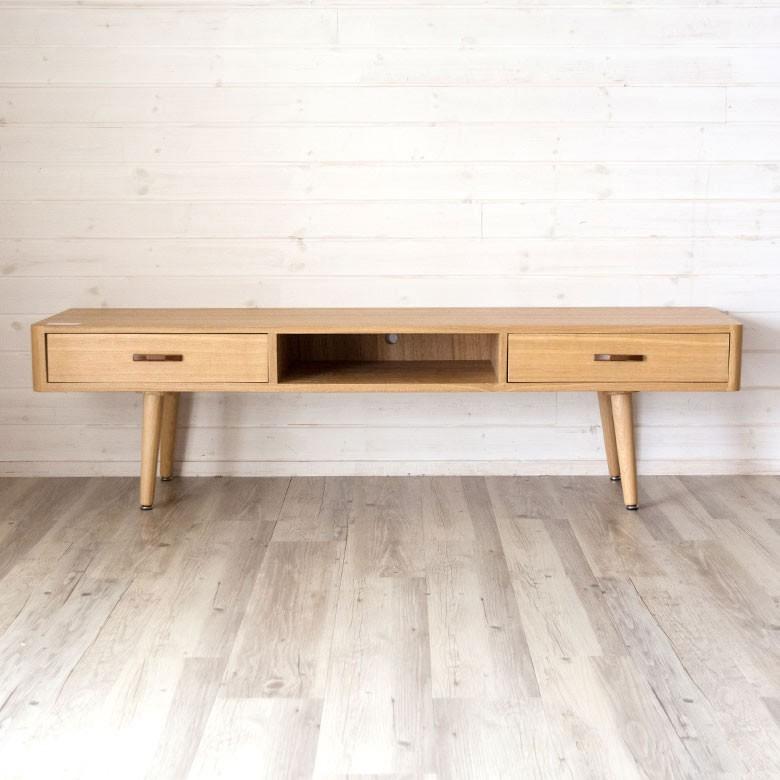 テレビボード テレビ台 ローボード おしゃれ 天然木 収納 avラック 150 オーディオラック 収納家具 引き出し ウッド キャビネット 脚付き 91176 | ブランド登録なし | 07