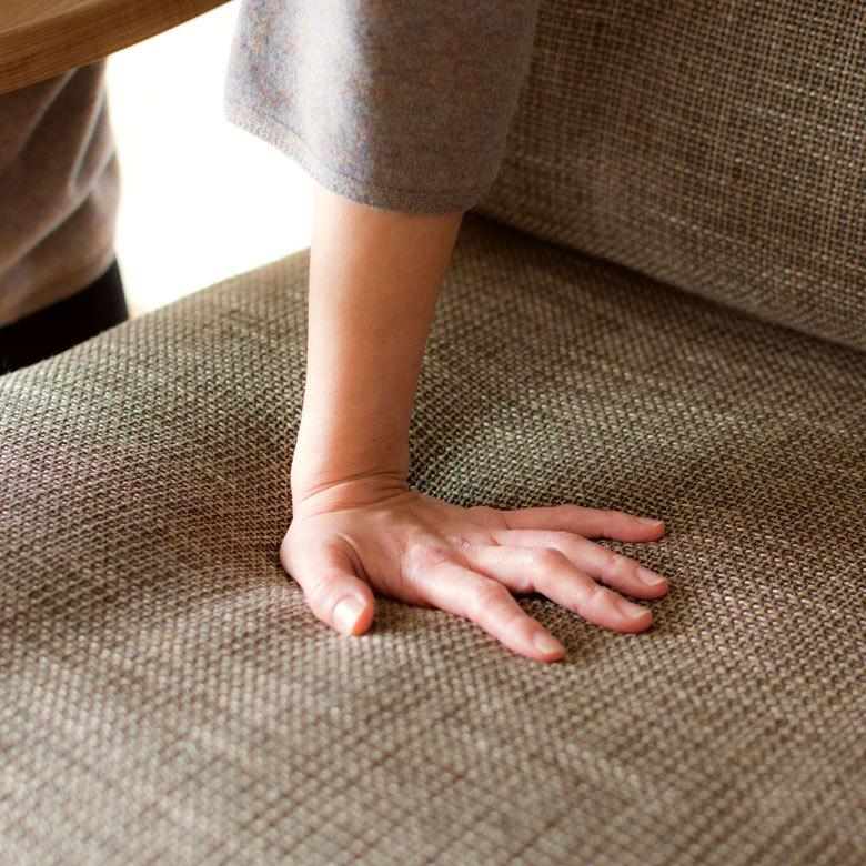 ソファ 2人掛け 肘掛け ひじ掛け アームソファ ローソファ 肘置き付き 天然木 ブラウン ファブリック 北欧 モダン シンプル 91180 | ブランド登録なし | 03