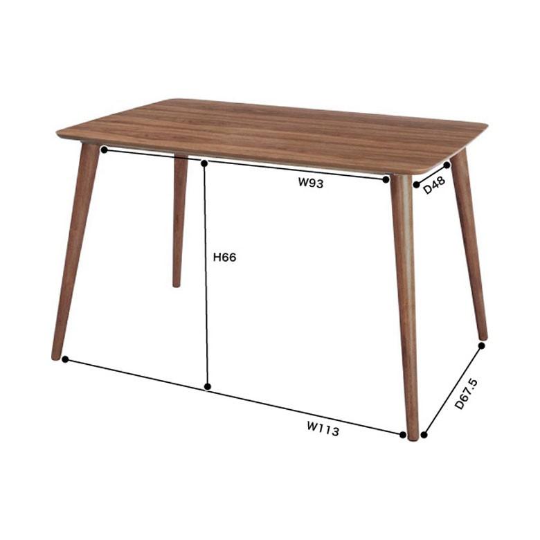 ダイニングテーブル 4人掛け 木製 長方形 約120cm×70cm ダイニング カフェテーブル 食卓 北欧 西海岸 シンプル おしゃれ ナチュラル ミッドセンチュリー 91189 | ブランド登録なし | 10