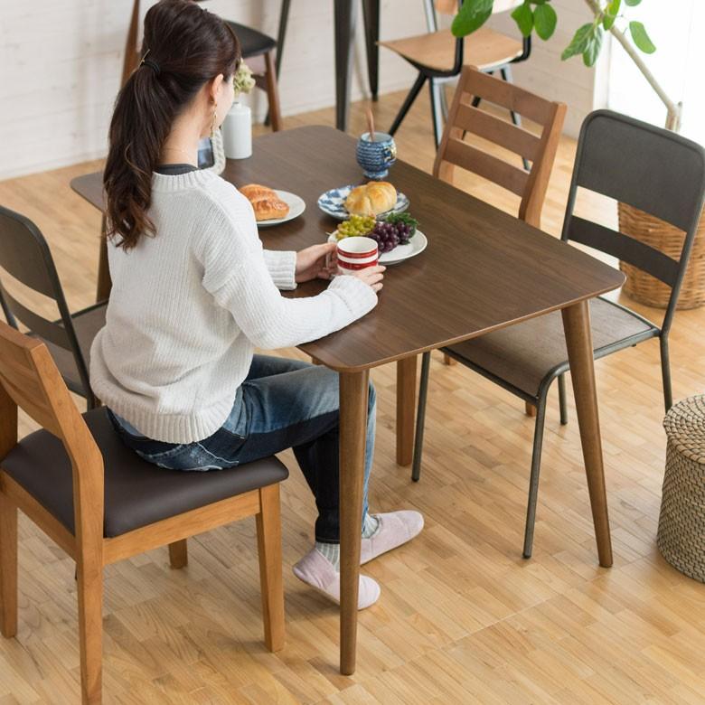 ダイニングテーブル 4人掛け 木製 長方形 約120cm×70cm ダイニング カフェテーブル 食卓 北欧 西海岸 シンプル おしゃれ ナチュラル ミッドセンチュリー 91189 | ブランド登録なし | 05