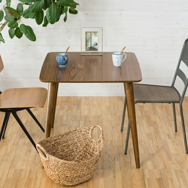 ダイニングテーブル 2人掛け 木製 長方形 約75cm×75cm ダイニング カフェテーブル 食卓 北欧 西海岸 シンプル おしゃれ ナチュラル ミッドセンチュリー 91190 | ブランド登録なし | 01