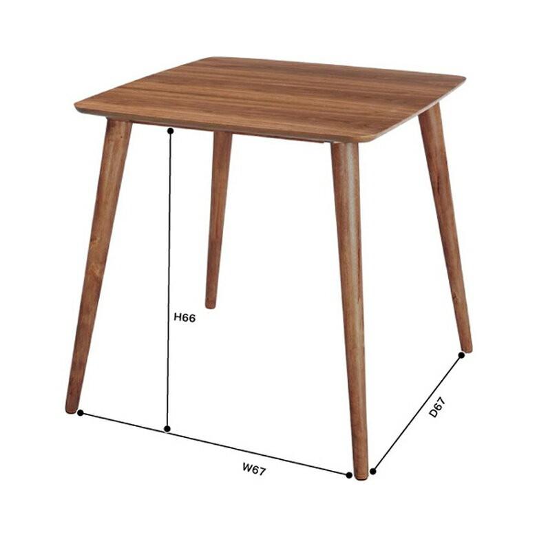ダイニングテーブル 2人掛け 木製 長方形 約75cm×75cm ダイニング カフェテーブル 食卓 北欧 西海岸 シンプル おしゃれ ナチュラル ミッドセンチュリー 91190 | ブランド登録なし | 10