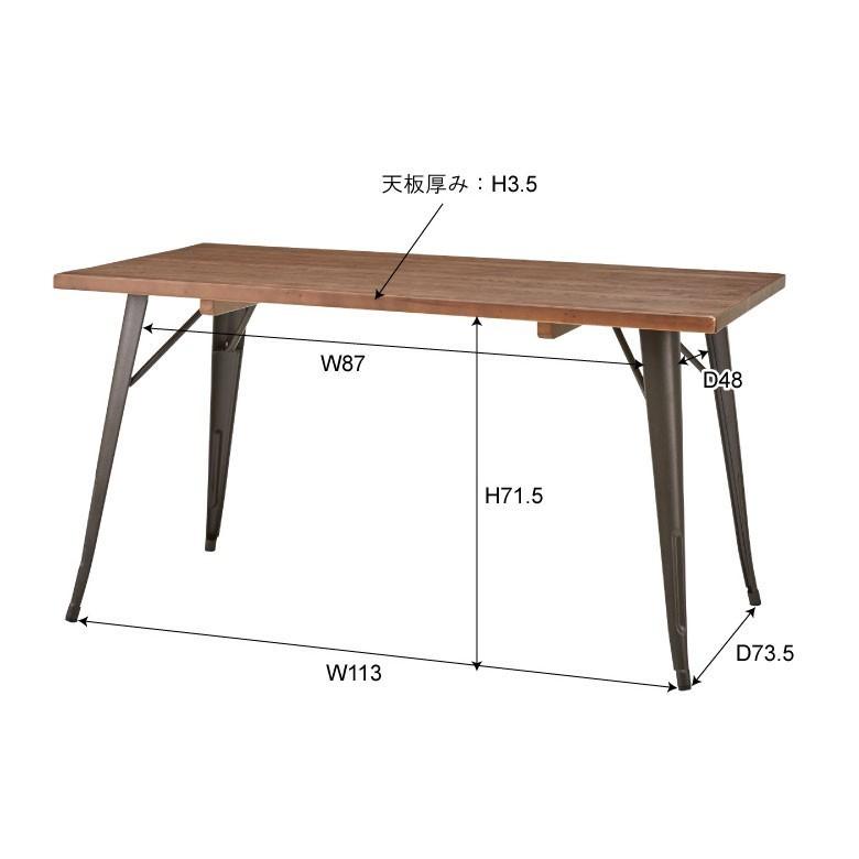 ダイニングテーブル 2人掛け 木製 長方形 約75cm×75cm ダイニング カフェテーブル 食卓 北欧 西海岸 シンプル おしゃれ ナチュラル ミッドセンチュリー 91190 | ブランド登録なし | 13