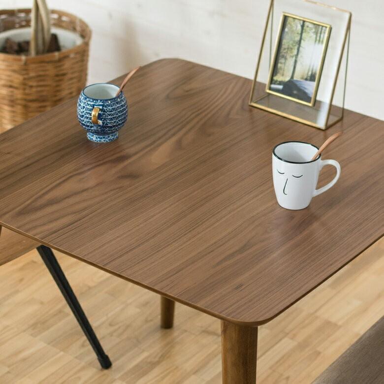 ダイニングテーブル 2人掛け 木製 長方形 約75cm×75cm ダイニング カフェテーブル 食卓 北欧 西海岸 シンプル おしゃれ ナチュラル ミッドセンチュリー 91190 | ブランド登録なし | 02