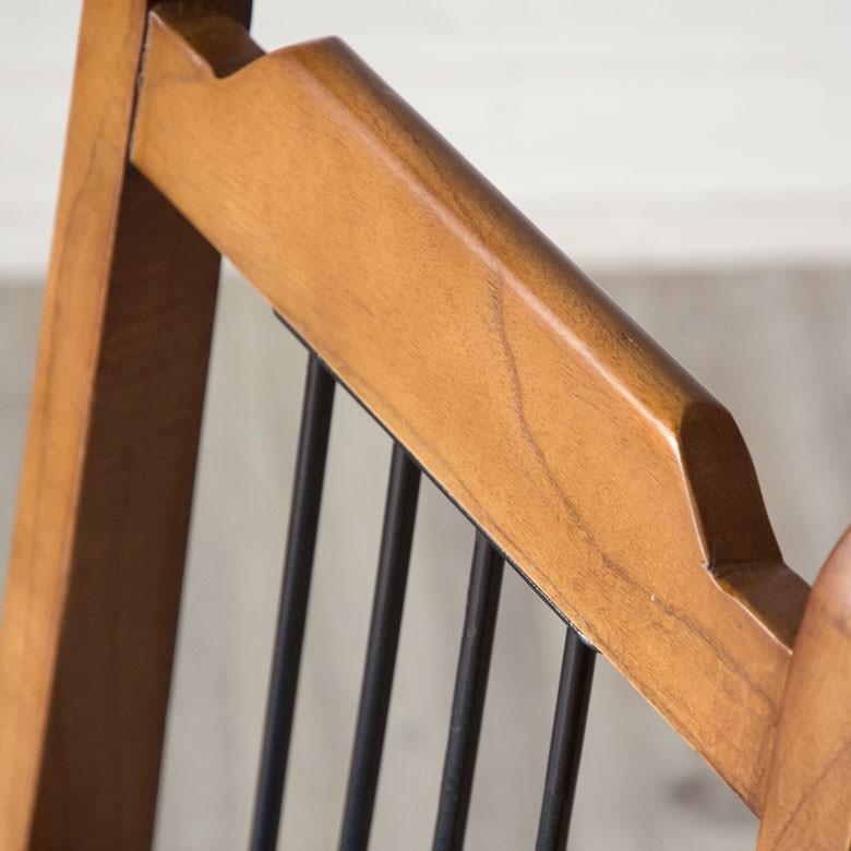 椅子 ダイニングチェア 天然木製 デニム生地 座面高46cm おしゃれ カフェチェアー 背もたれ付き 足荷物置き 食卓いす イス 91196 | ブランド登録なし | 06