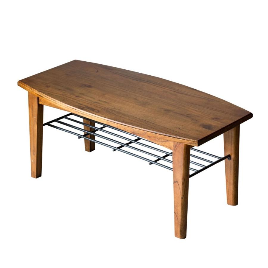 ローテーブル ウッド センターテーブル 大きい おしゃれ 木製 収納付き 収納棚 カフェ 天然木 北欧 長方形 ビンテージ シンプル 約110×55cm 91203 | ブランド登録なし | 14