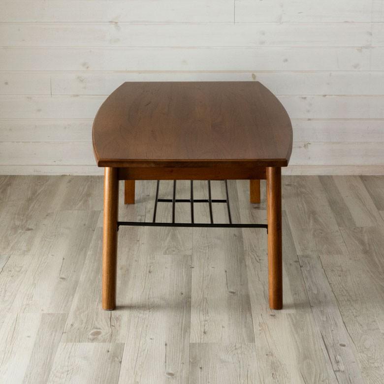 ローテーブル ウッド センターテーブル 大きい おしゃれ 木製 収納付き 収納棚 カフェ 天然木 北欧 長方形 ビンテージ シンプル 約110×55cm 91203 | ブランド登録なし | 07