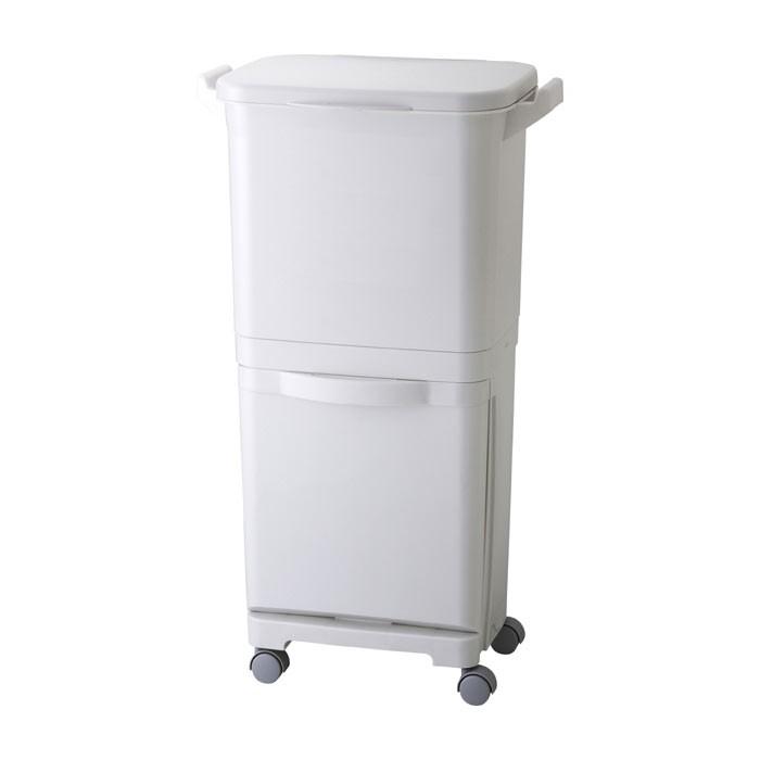ゴミ箱 ごみ箱 分別 2分別 45L キャスター付き フタ付き 45リットル スリム 縦型 シンプル キッチン 91206 | ブランド登録なし