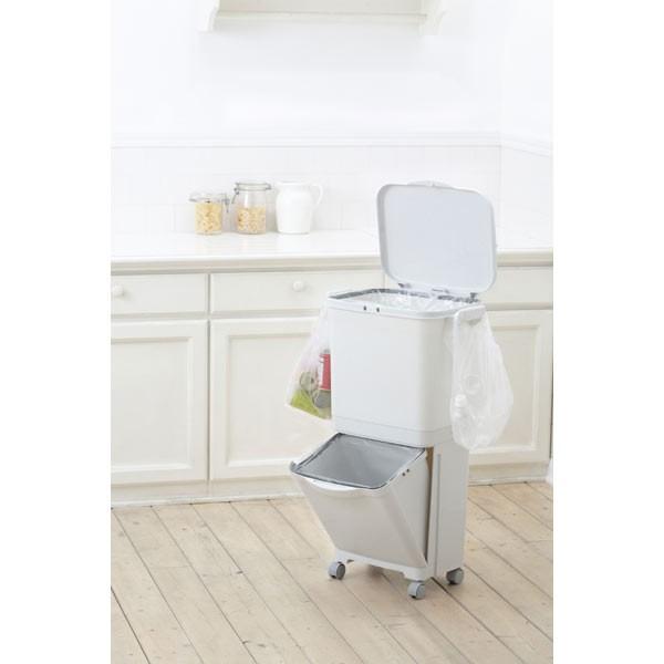 ゴミ箱 ごみ箱 分別 2分別 45L キャスター付き フタ付き 45リットル スリム 縦型 シンプル キッチン 91206 | ブランド登録なし | 02