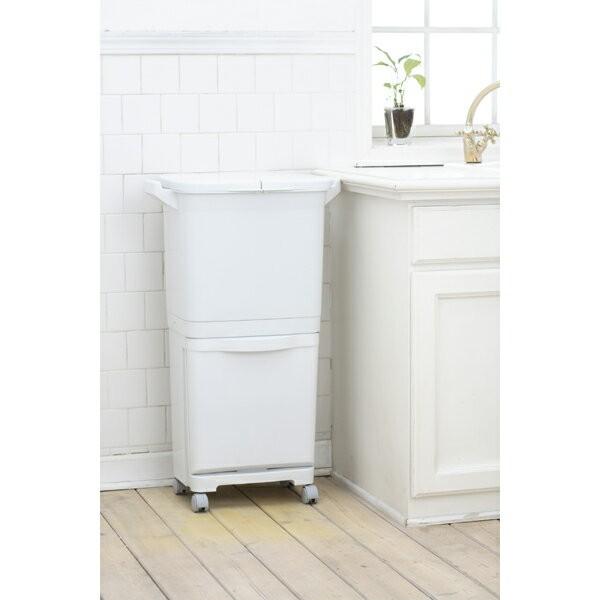 ゴミ箱 ごみ箱 分別 3分別 45L キャスター付き フタ付き 45リットル スリム 縦型 シンプル キッチン 91207 | ブランド登録なし | 01