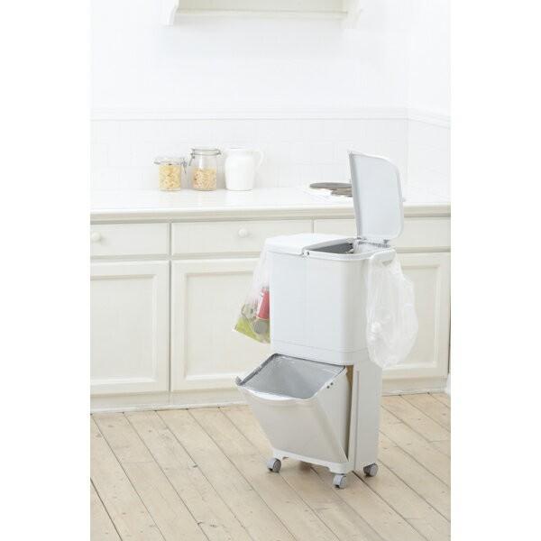 ゴミ箱 ごみ箱 分別 3分別 45L キャスター付き フタ付き 45リットル スリム 縦型 シンプル キッチン 91207 | ブランド登録なし | 02