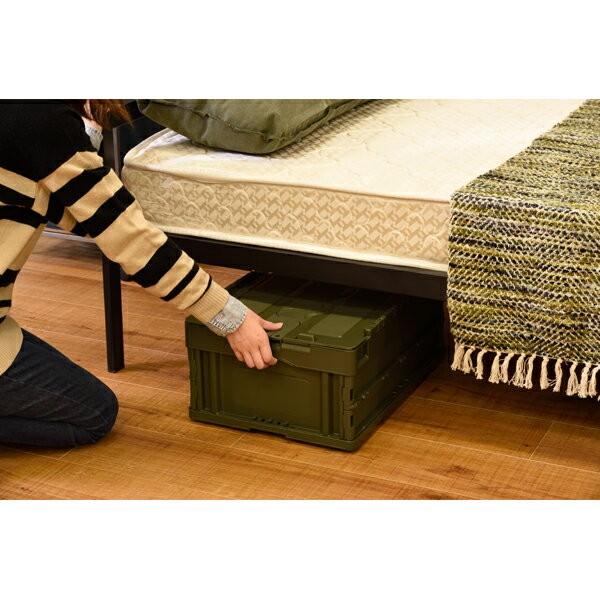 コンテナボックス 折りたたみ 積み重ね 折り畳み 収納ボックス 書類収納 小物収納 フォールディング 30L ふた付き 収納ケース 91211 | ブランド登録なし | 02