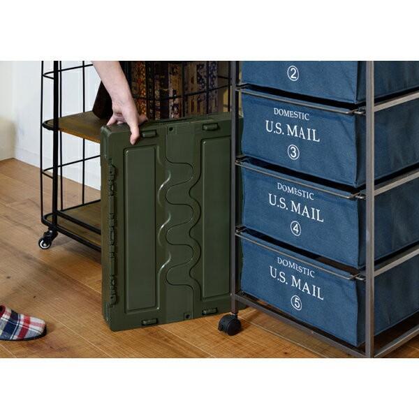 コンテナボックス 折りたたみ 積み重ね 折り畳み 収納ボックス 書類収納 小物収納 フォールディング 30L ふた付き 収納ケース 91211 | ブランド登録なし | 05