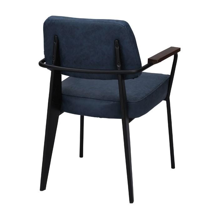 アームチェア 肘付き イス ソフトレザー おしゃれ 一人掛け 仕事用 背もたれ付き ブラック 食卓いす 黒 91227 | ブランド登録なし | 06