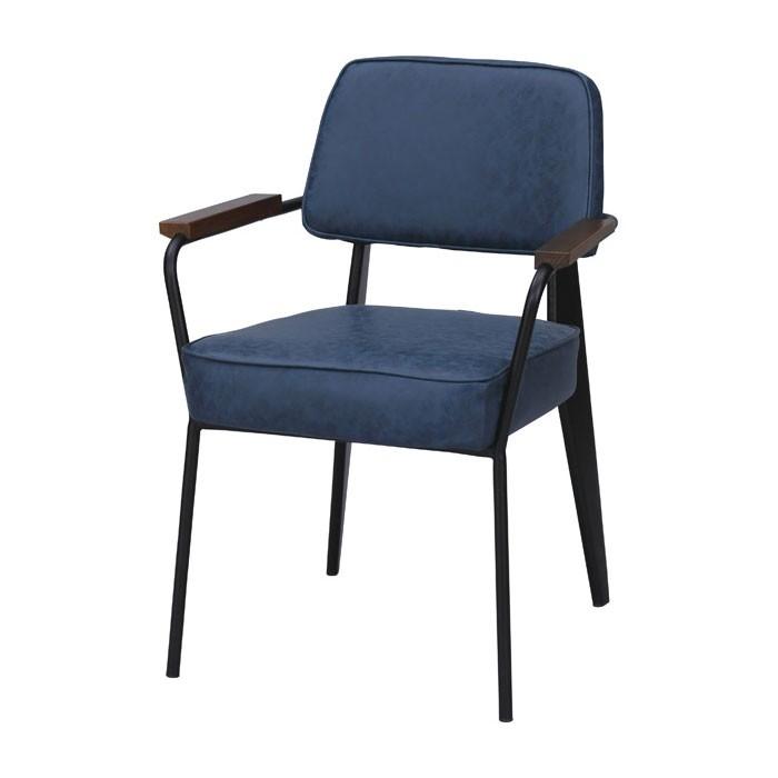 アームチェア 肘付き イス ソフトレザー おしゃれ 一人掛け 仕事用 背もたれ付き ブラック 食卓いす 黒 91227 | ブランド登録なし | 08