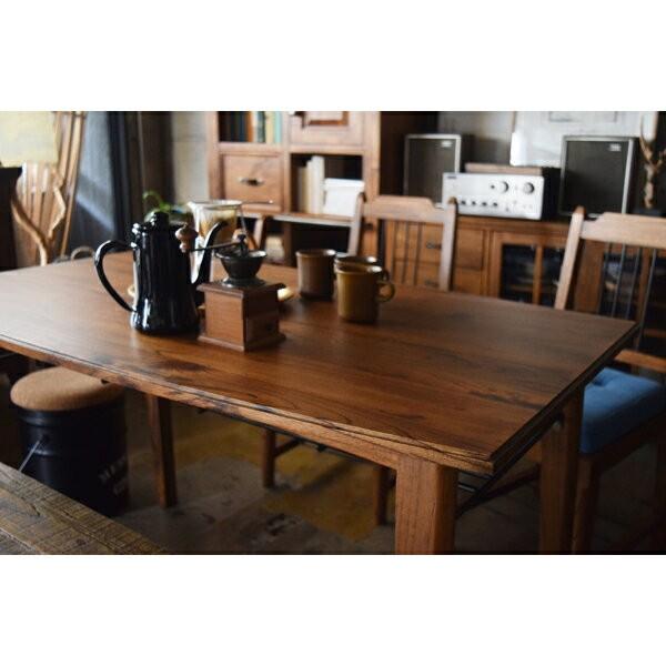 テーブル 天然木 机 4人掛け ダイニングテーブル 食卓テーブル リビング 木目 木材 ヴィンテージ 組立品 家具 北欧 カフェ 91235 | ブランド登録なし | 01