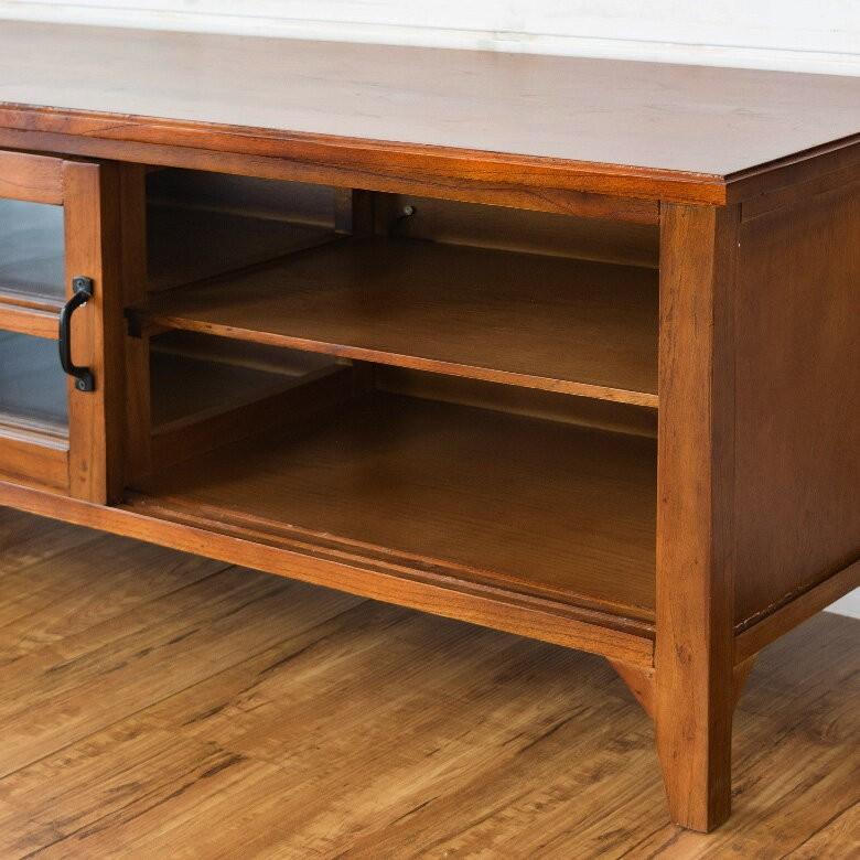 テレビボード テレビ台 おしゃれ 天然木製 収納 幅120cm AVボード AVラック オーディオラック 収納家具 ウッド キャビネット 91236 | ブランド登録なし | 06