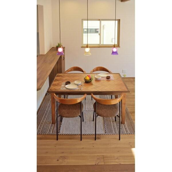 ダイニングテーブル 4人掛け 木製 天然木 長方形 幅約150cm ダイニング ヘリンボーン柄 食卓 西海岸 ヴインテージ おしゃれ モダン 91259 | ブランド登録なし | 04