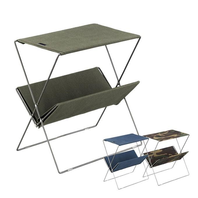 サイドテーブル 折りたたみ キャンバス地 収納付き 迷彩柄 アウトドア キャンプ 収納付き 持ち運び 便利 91267 | ブランド登録なし