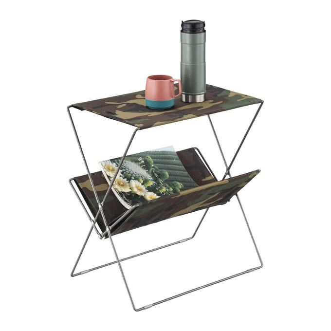 サイドテーブル 折りたたみ キャンバス地 収納付き 迷彩柄 アウトドア キャンプ 収納付き 持ち運び 便利 91267 | ブランド登録なし | 01