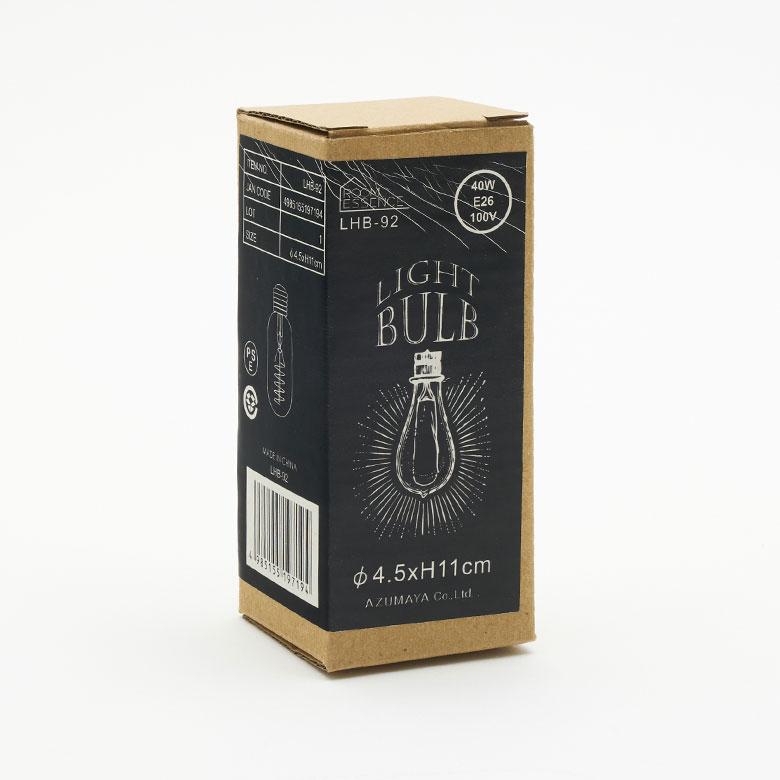 エジソン 電球 E26 40W 裸 白熱球 照明 レトロ ランプ クリア フィラメント ペンダント ライト 球 シンプル インテリア おしゃれ リビング 西海岸 塩系 91275 | 東谷 | 10