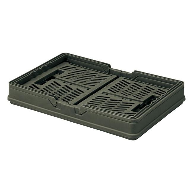 収納ボックス バスケット 折りたたみ 取っ手付き 買い物かご コンテナ ケース 収納 スタッキング 持ち運び アウトドア 91281 | ブランド登録なし | 01