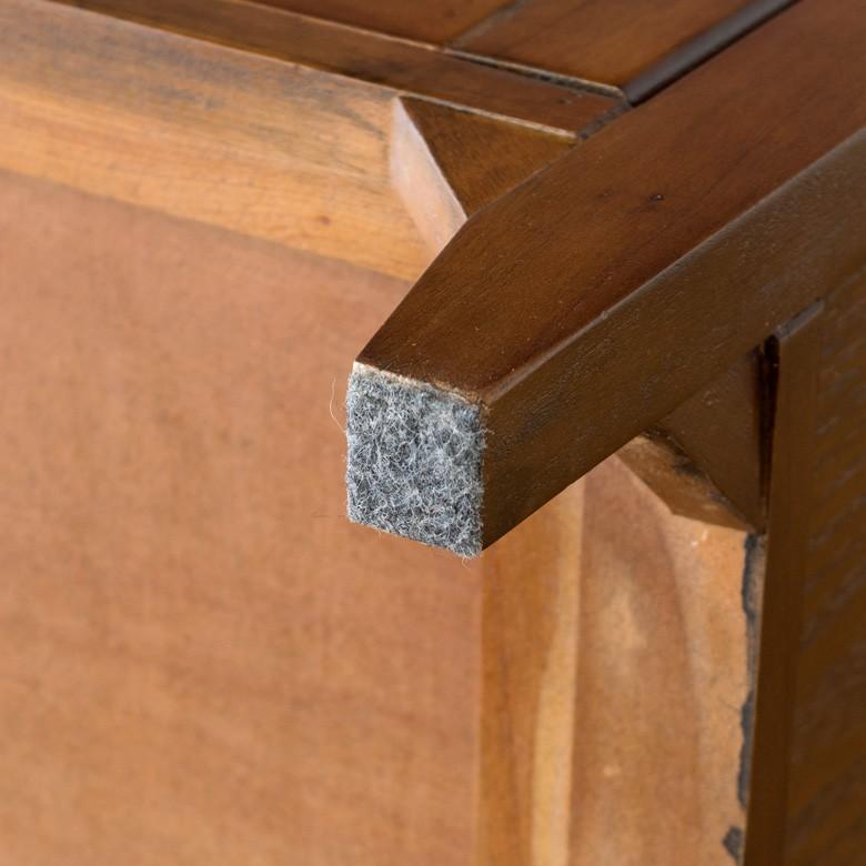 リビング収納家具 キャビネット リビングチェスト 収納家具 天然木製 引き出し ガラス扉 幅120cm キャビネット 4段 サイドボード 引き出し収納 脚付き 91292 | ブランド登録なし | 08