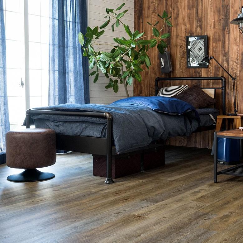 ベッド シングル ベッドフレーム スチール製 シングルベッド パイプデザイン ブルックリン 通気性 すのこ状床 パイプベッド 91297 | ブランド登録なし | 05