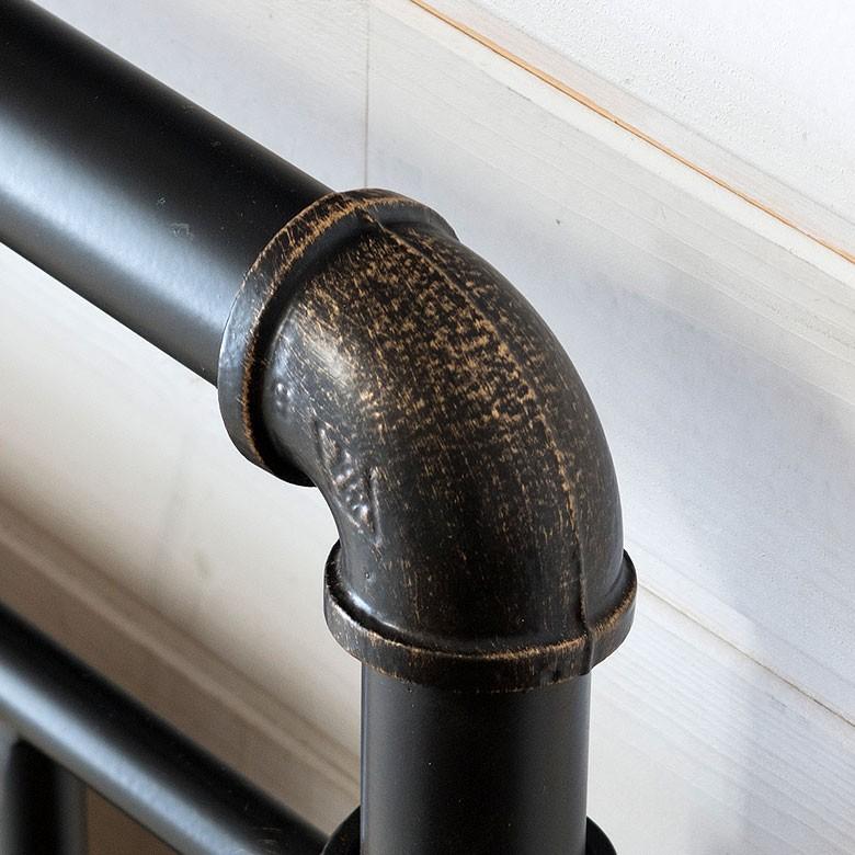 ベッド シングル ベッドフレーム スチール製 シングルベッド パイプデザイン ブルックリン 通気性 すのこ状床 パイプベッド 91297 | ブランド登録なし | 07