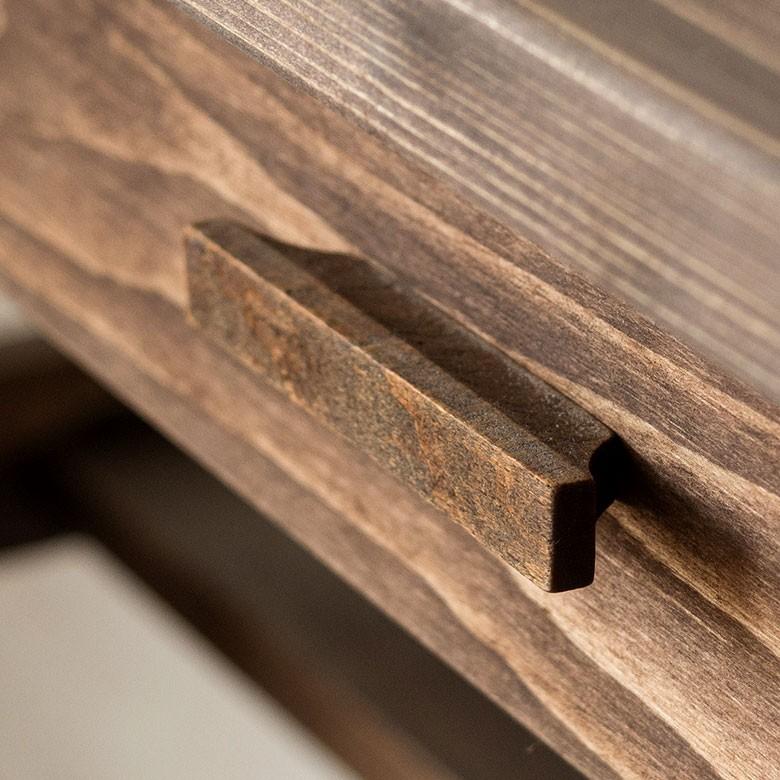 デスク チェア 2点セット 木製 幅80cm 古木風 引き出し パソコンテーブル テーブル スツール 2点セット 学習机 PCデスク 北欧 おしゃれ 91299 | ブランド登録なし | 07