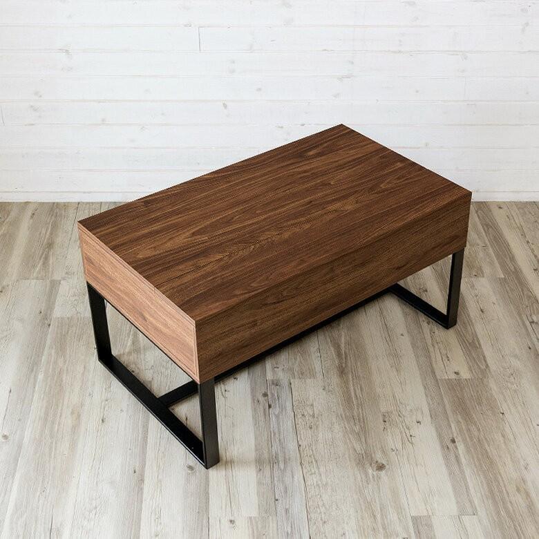 テーブル センターテーブル ローテーブル 木目調 リビングテーブル 2way 机 スチール脚 パソコンテーブル 2段階 高さ調節 おしゃれ 北欧 9129 | ブランド登録なし | 04