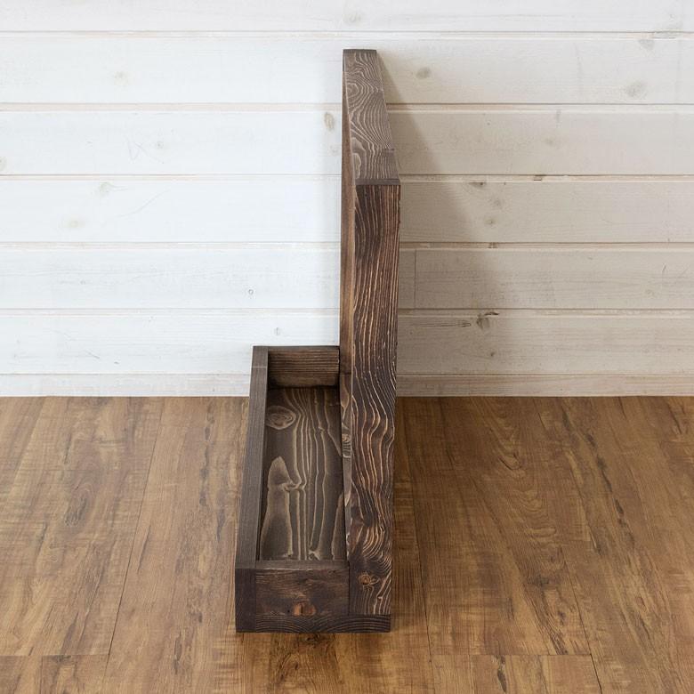 ミラー 化粧台 鏡 立て掛け 収納付き 木製フレーム 幅60cm 鏡台 飛散防止ミラー 天然木 姿見 壁掛け おしゃれ 木枠 北欧 91300 | ブランド登録なし | 05